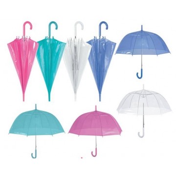 Paraguas transparente colores